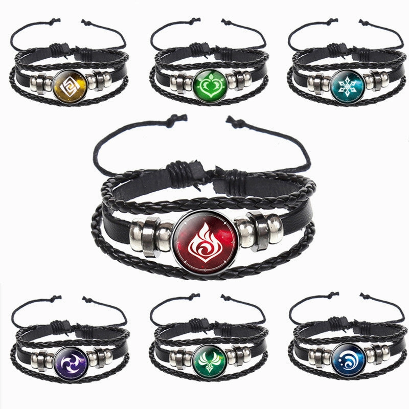 Wholesale Time Gemstone Woven Beaded Leather Bracelet