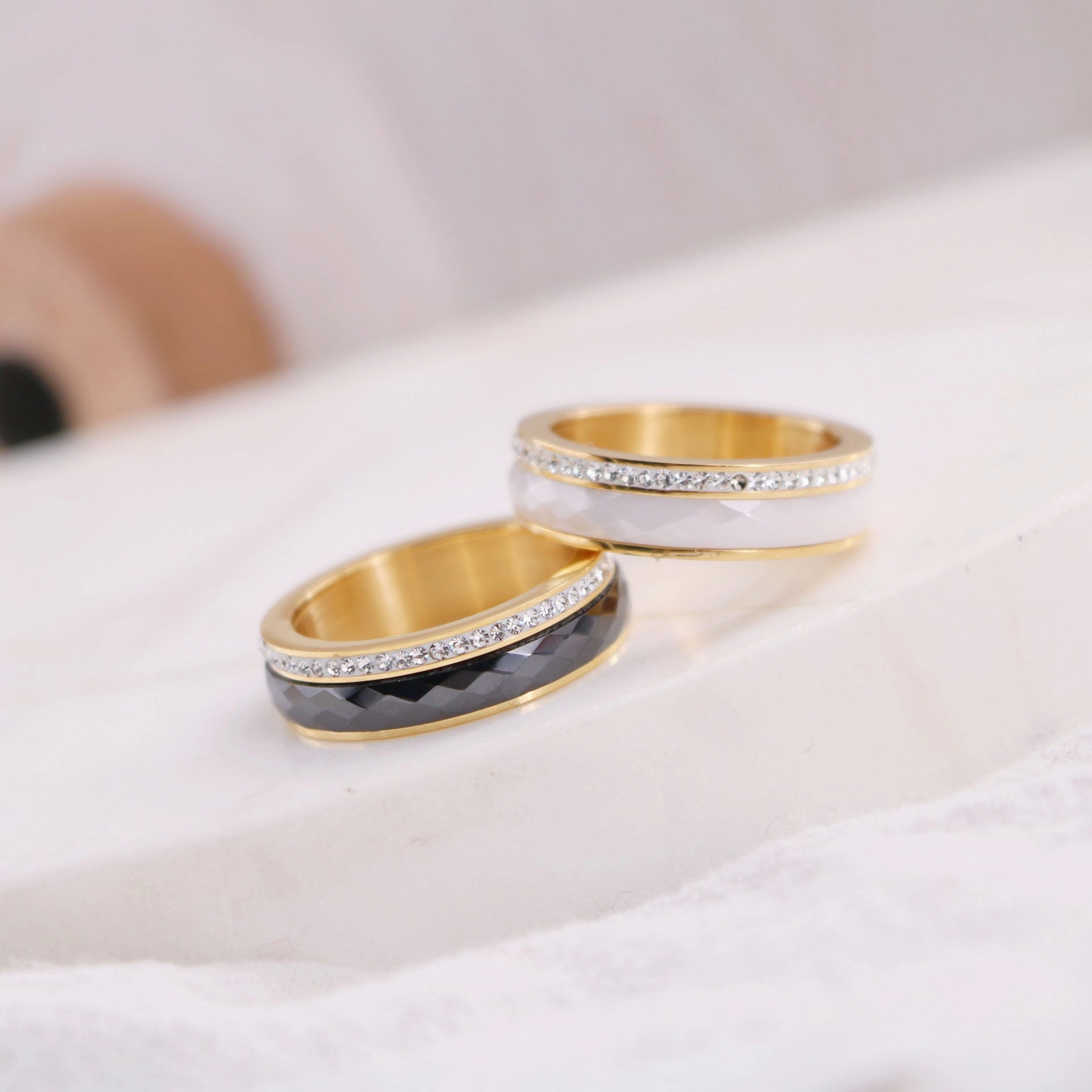 Wholesale Titanium Steel 18K Gold Devil Eye Ring