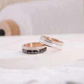 Wholesale Titanium Steel 18K Gold Devil Eye Ring
