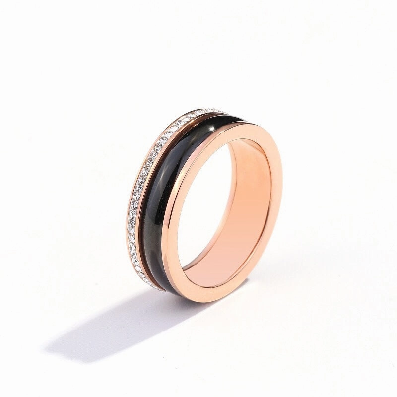 Wholesale Titanium Steel 18K Gold Devil Eye Ring