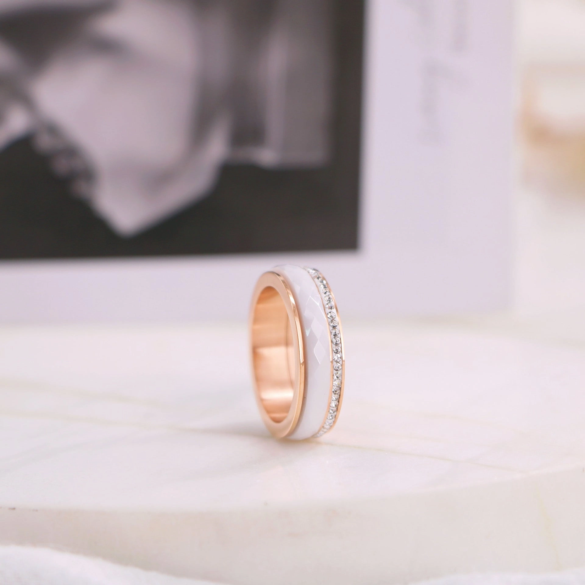 Wholesale Titanium Steel 18K Gold Devil Eye Ring