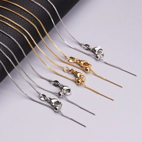 Wholesale Titanium Steel 18k Gold Vacuum Color Preserved Gold Needle Adjustable Necklaces