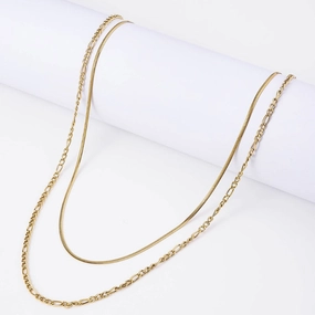 Wholesale Titanium Steel 18K True Gold Stainless Steel Push Chain Fee Necklaces