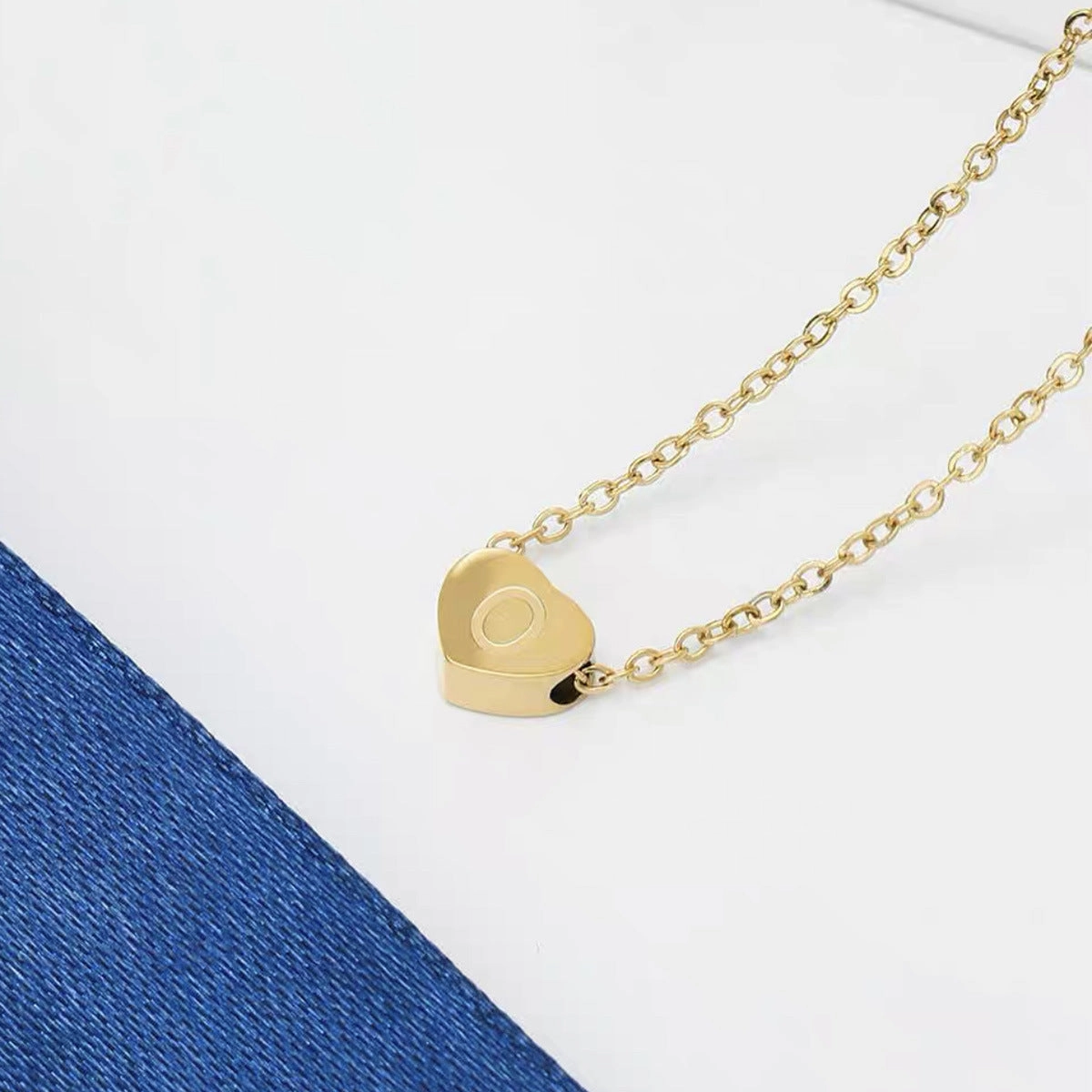 Wholesale Titanium Steel 26 English Letters Necklace