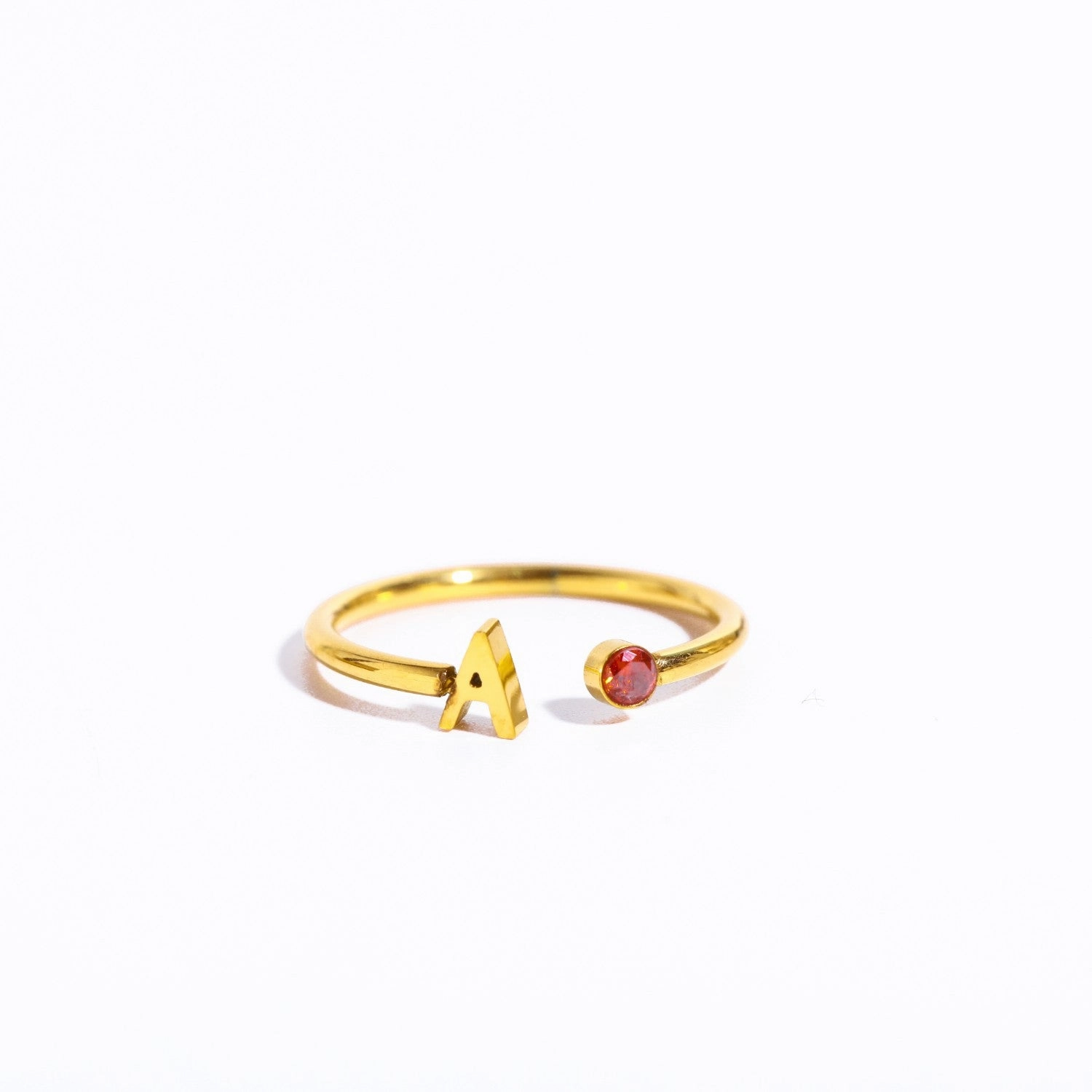 Wholesale Titanium Steel 26 Letter Open Ring