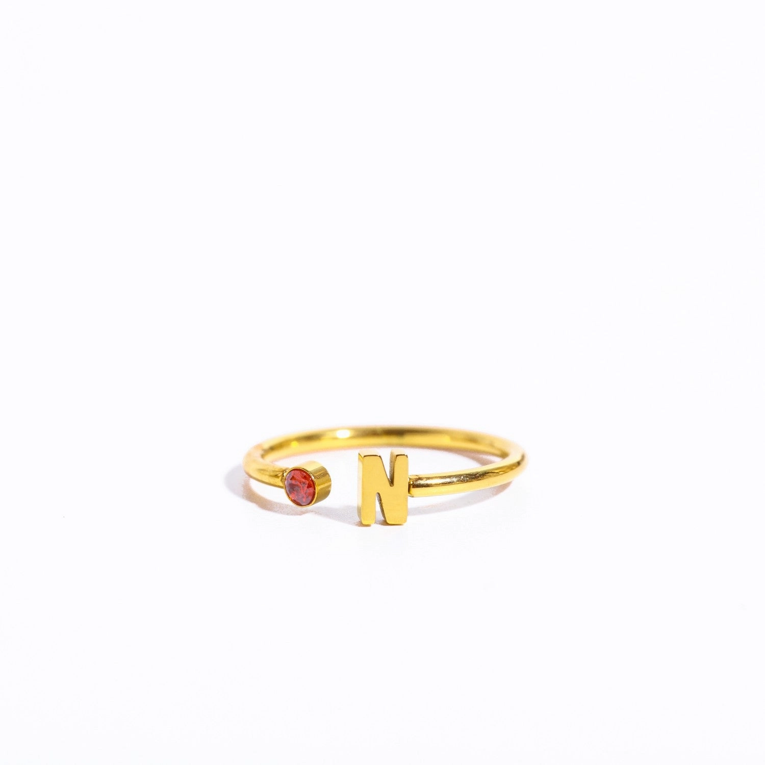 Wholesale Titanium Steel 26 Letter Open Ring