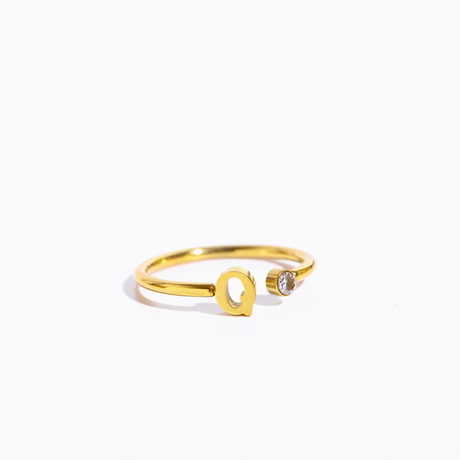 Wholesale Titanium Steel 26 Letter Open Ring