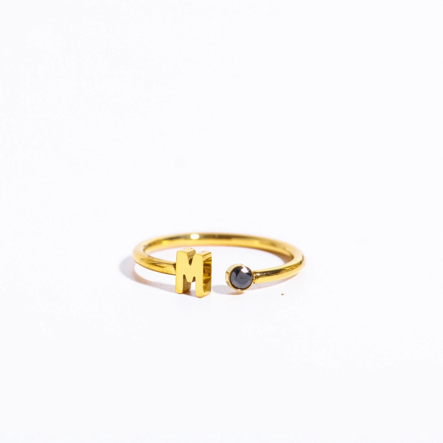 Wholesale Titanium Steel 26 Letter Open Ring