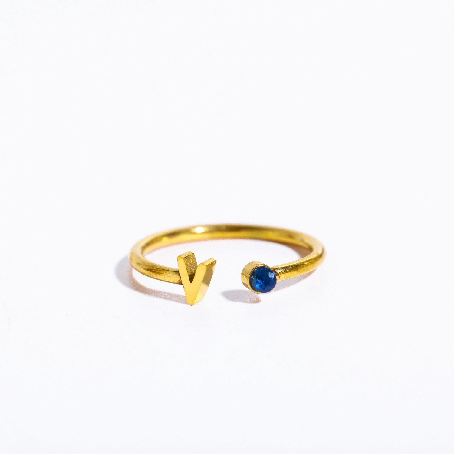 Wholesale Titanium Steel 26 Letter Open Ring