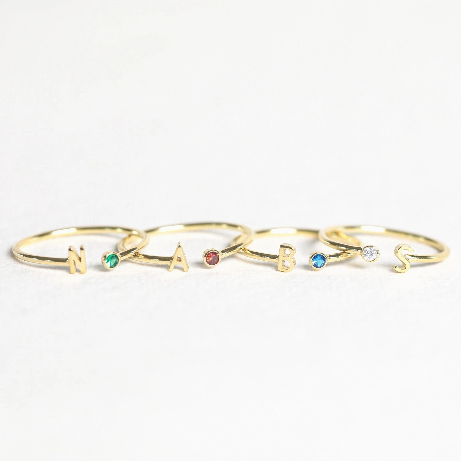 Wholesale Titanium Steel 26 Letter Open Ring