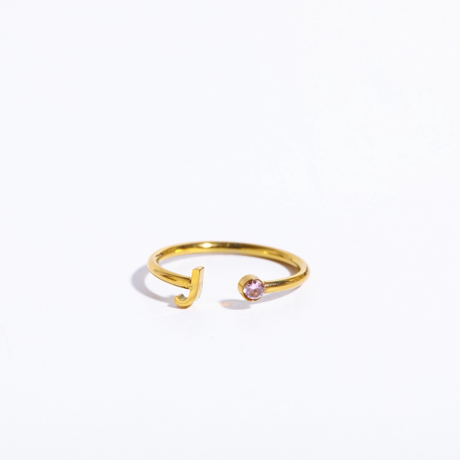 Wholesale Titanium Steel 26 Letter Open Ring