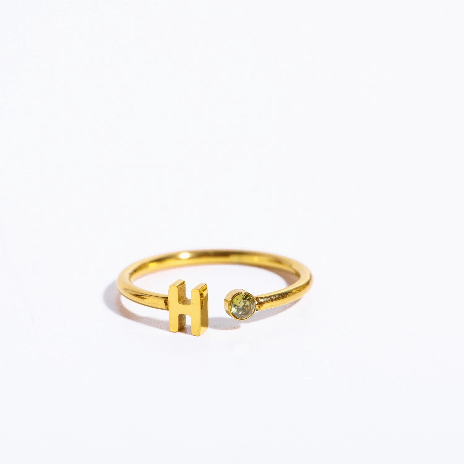 Wholesale Titanium Steel 26 Letter Open Ring