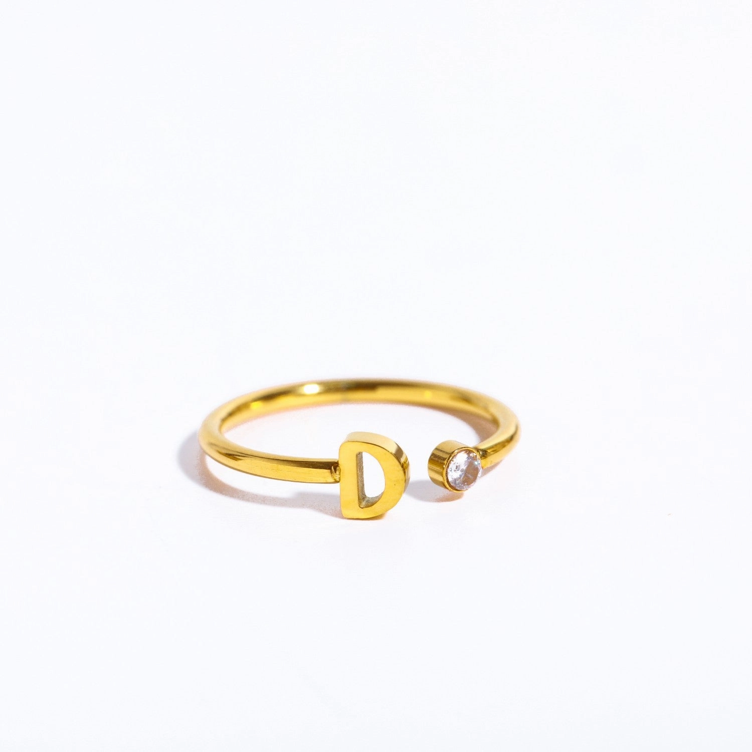 Wholesale Titanium Steel 26 Letter Open Ring