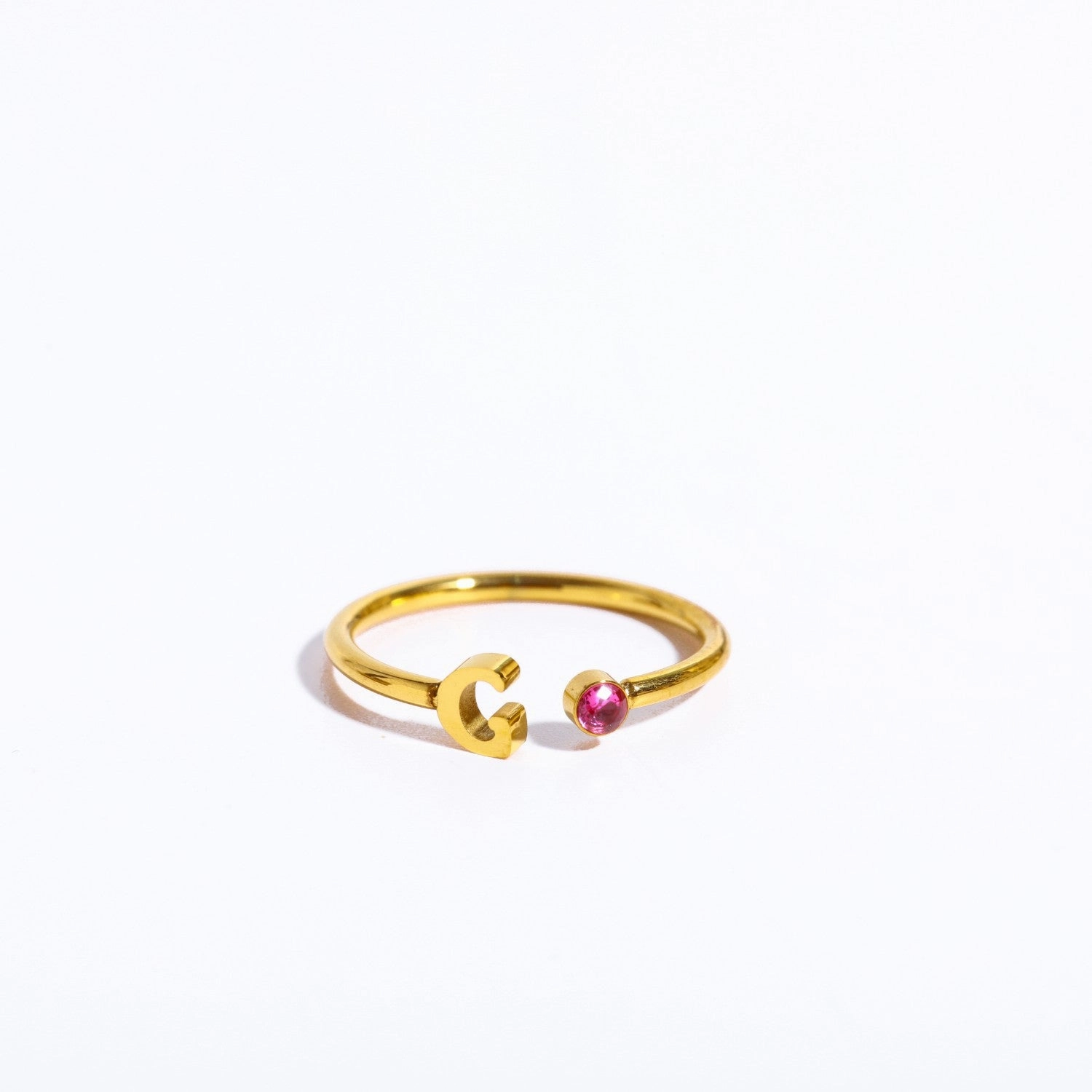 Wholesale Titanium Steel 26 Letter Open Ring