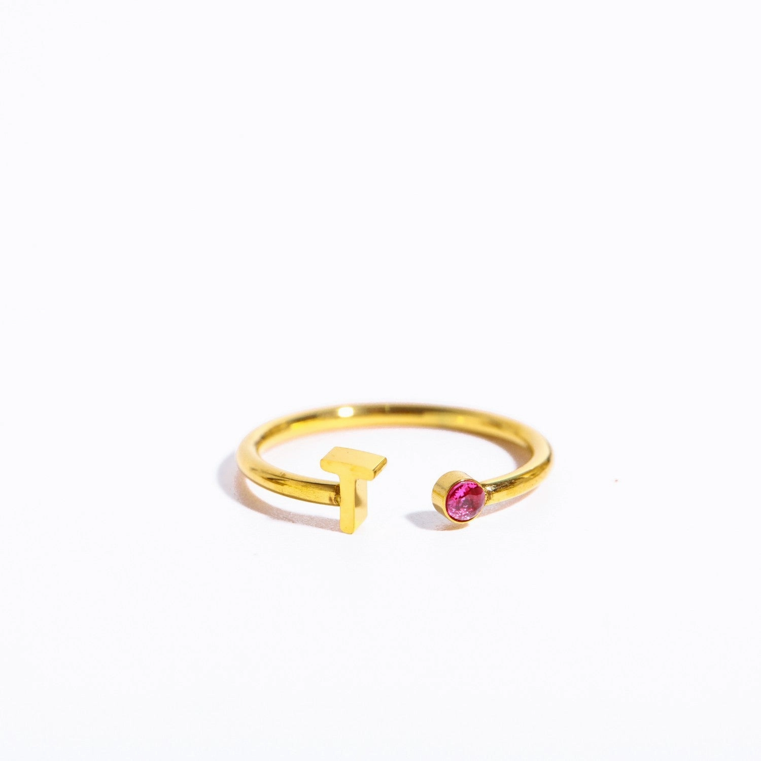 Wholesale Titanium Steel 26 Letter Open Ring