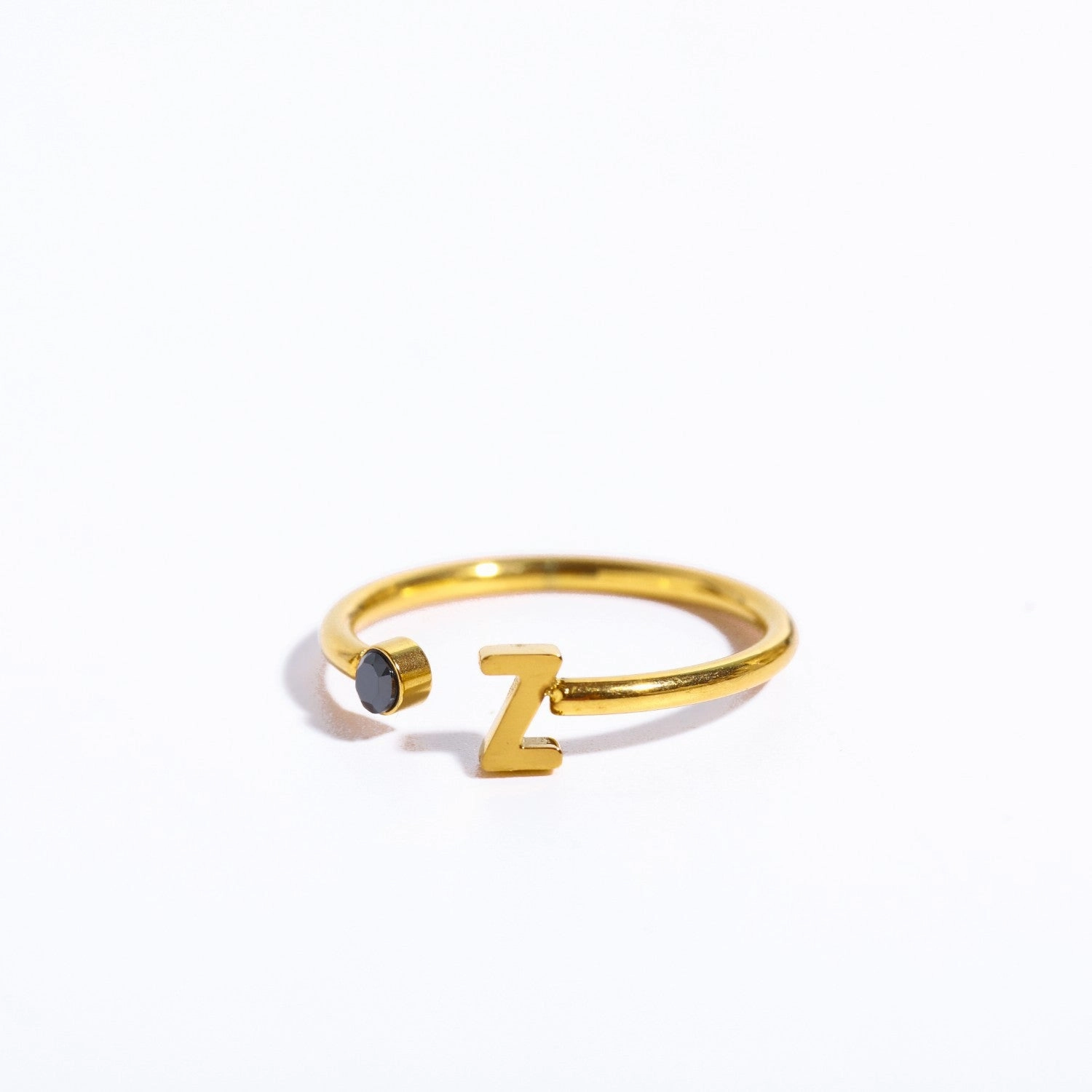 Wholesale Titanium Steel 26 Letter Open Ring