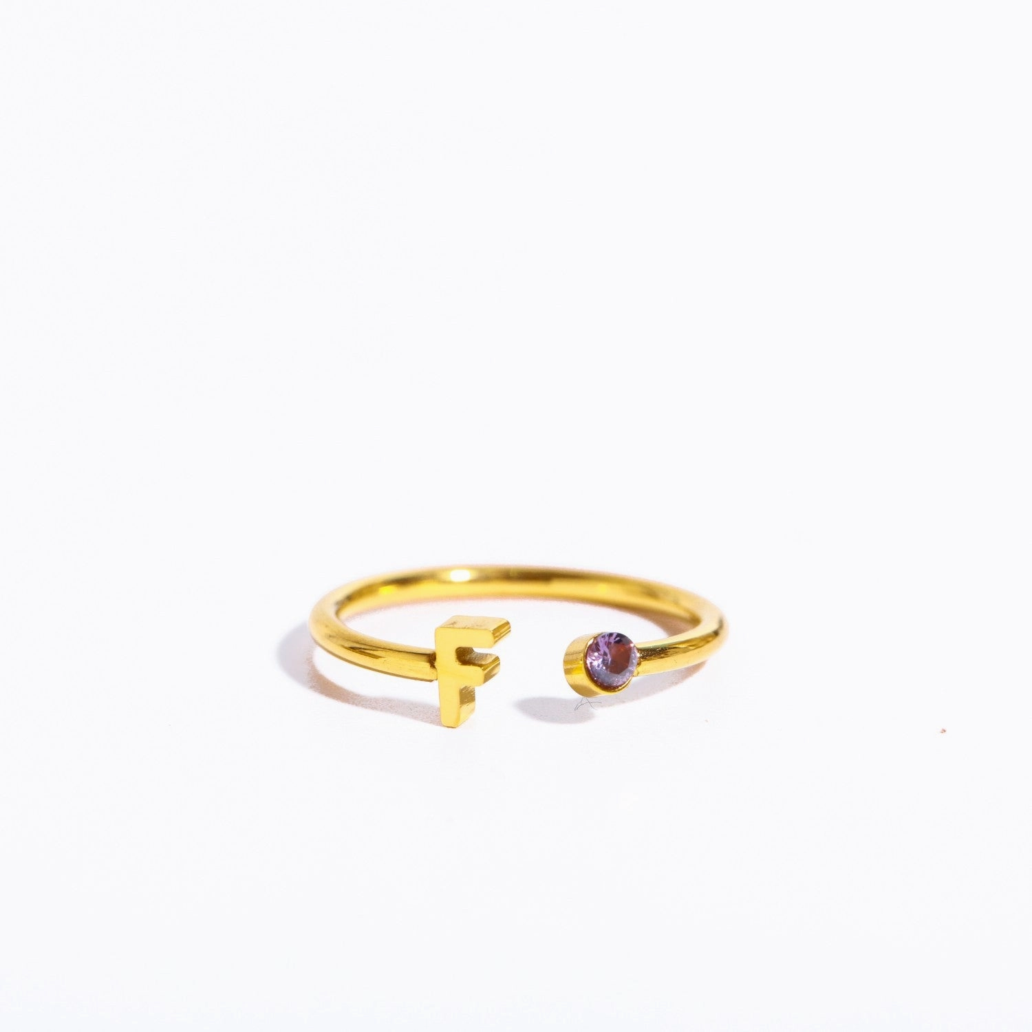 Wholesale Titanium Steel 26 Letter Open Ring