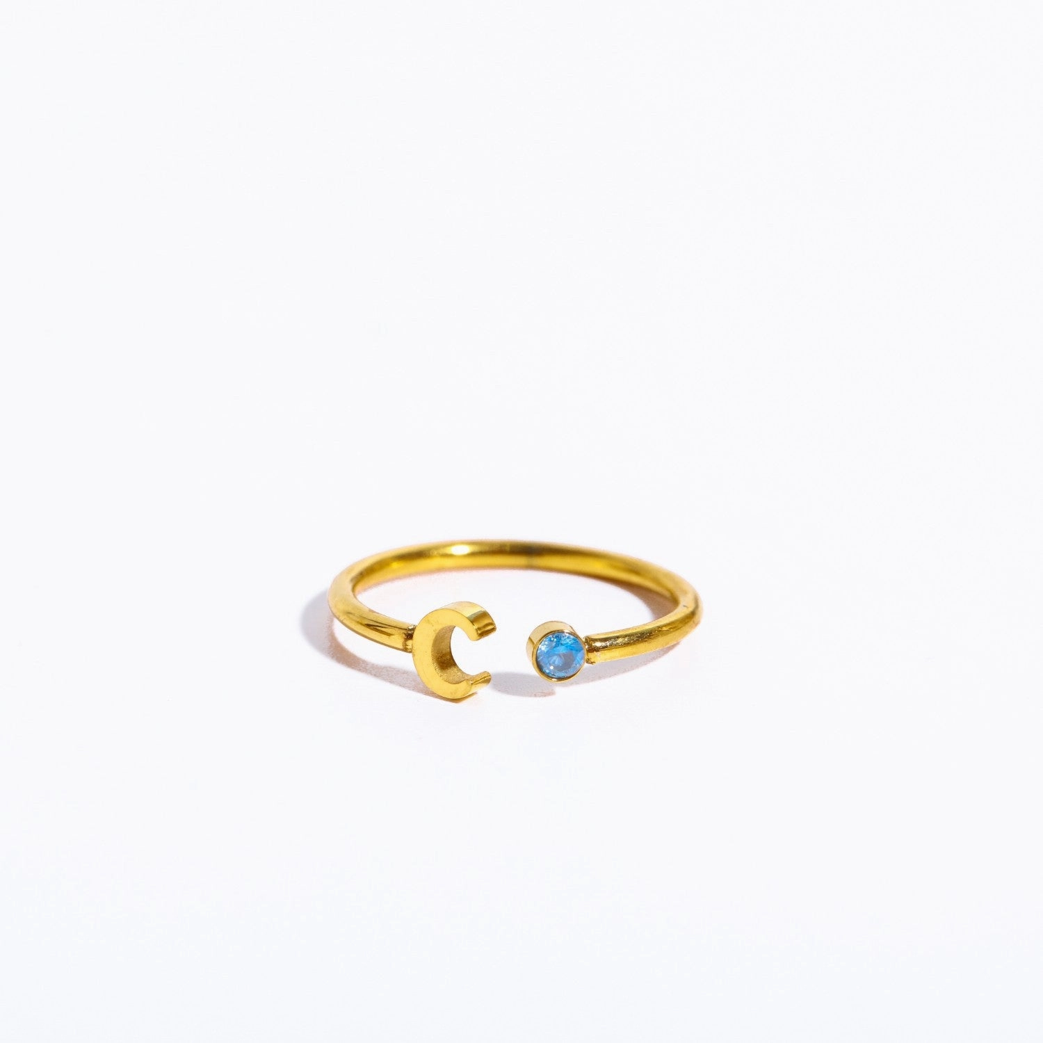 Wholesale Titanium Steel 26 Letter Open Ring