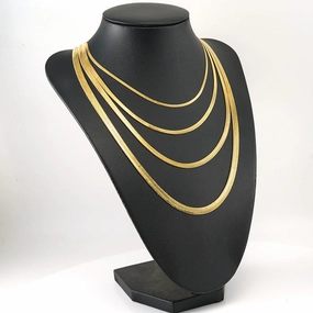Wholesale Titanium Steel 8K Stainless Steel Blade Chain Clavicle Necklace