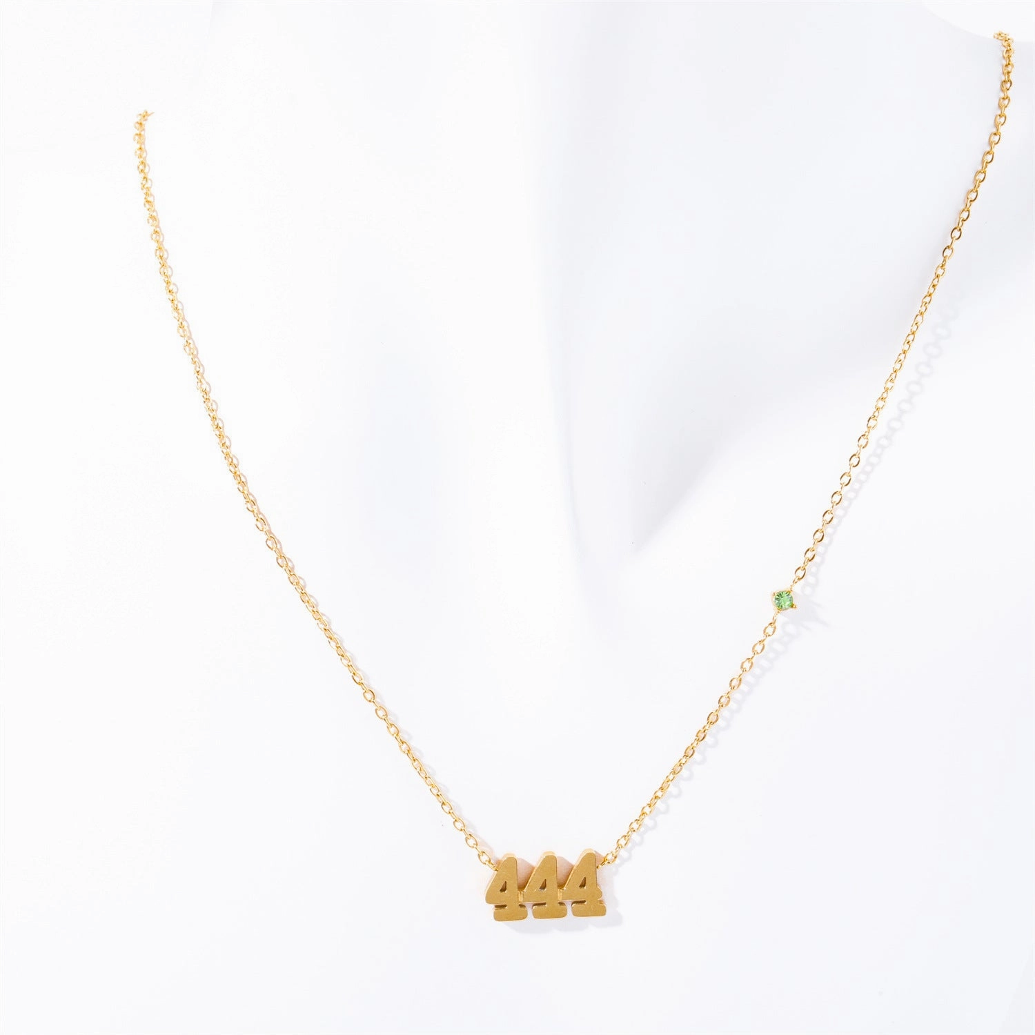 Wholesale Titanium Steel Angel Digital Diamond Necklace