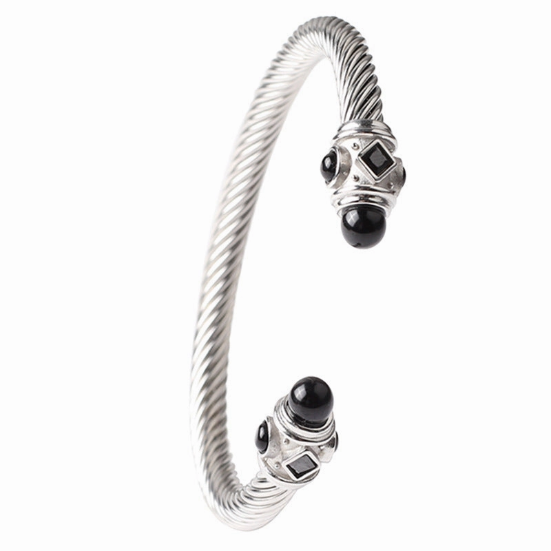 Wholesale Titanium Steel Cable Twist Bracelet