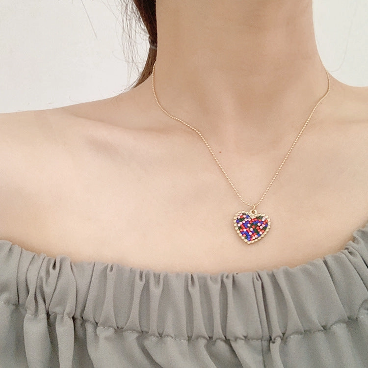 Wholesale Titanium Steel Colored Zircon Freshwater Pearl Stacked Necklaces