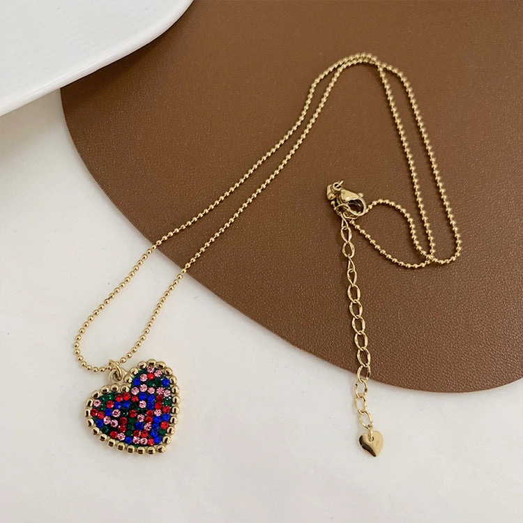 Wholesale Titanium Steel Colored Zircon Freshwater Pearl Stacked Necklaces