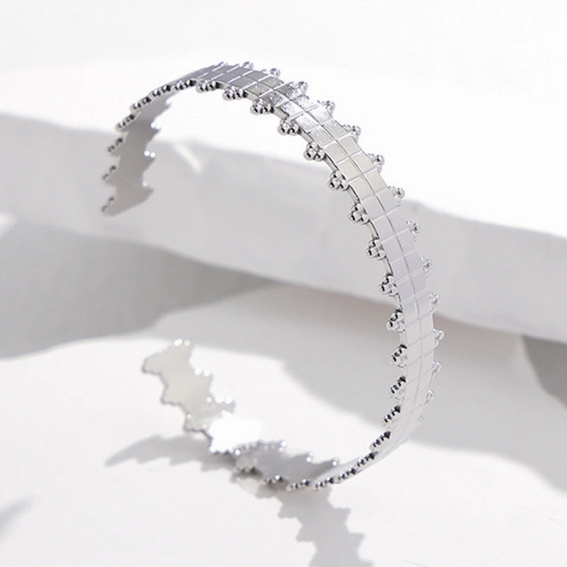 Wholesale Titanium Steel Colorfast Adjustable Stainless Steel Bracelet