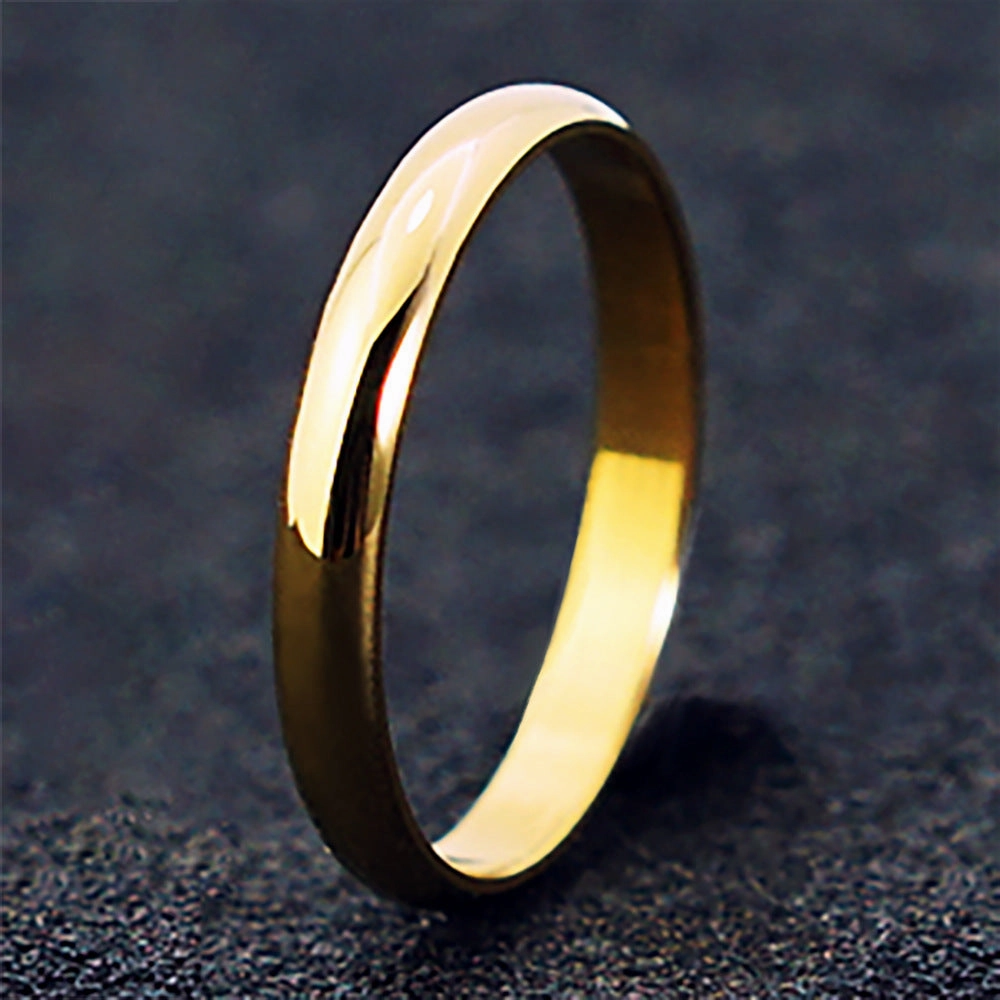 Wholesale Titanium Steel Couple Tricolor Ring