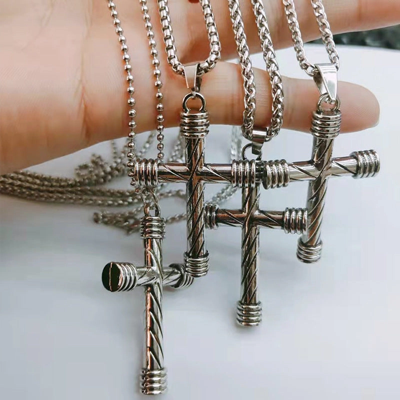 Wholesale Titanium Steel Cross Necklace