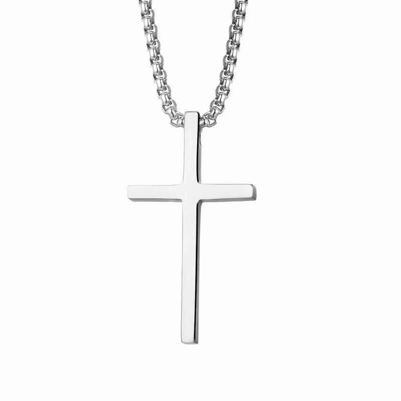 Wholesale Titanium Steel Cross Necklace Pendant Sweater Chain