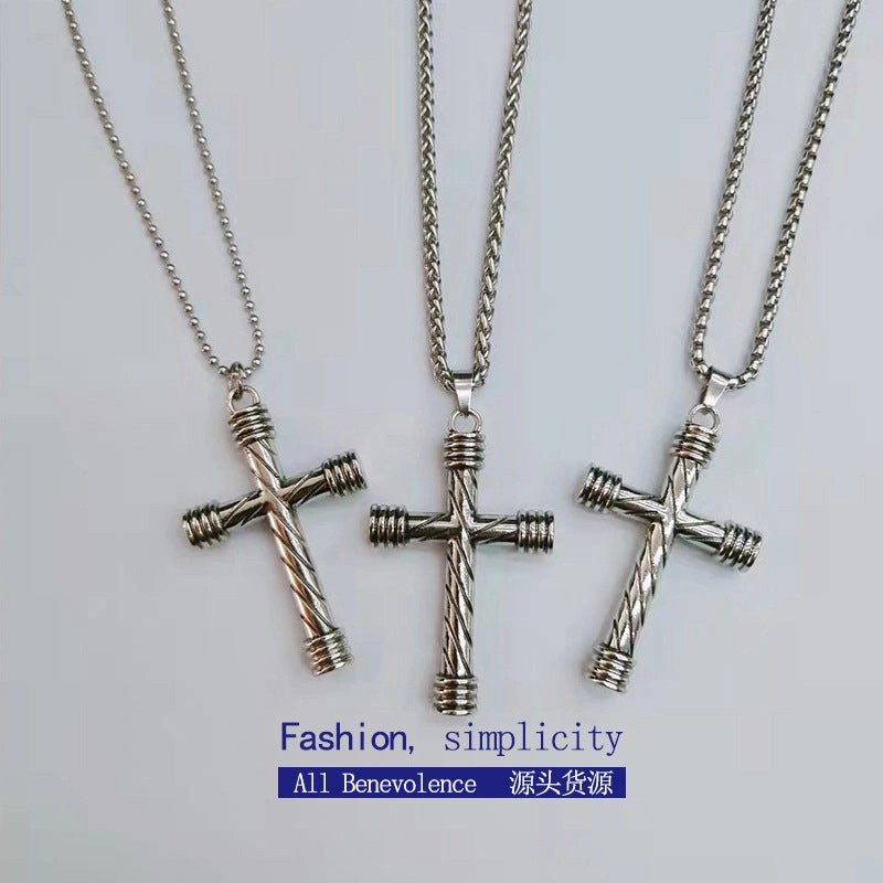 Wholesale Titanium Steel Cross Necklace
