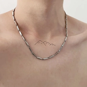 Wholesale Titanium steel diamond chain melon seed chain