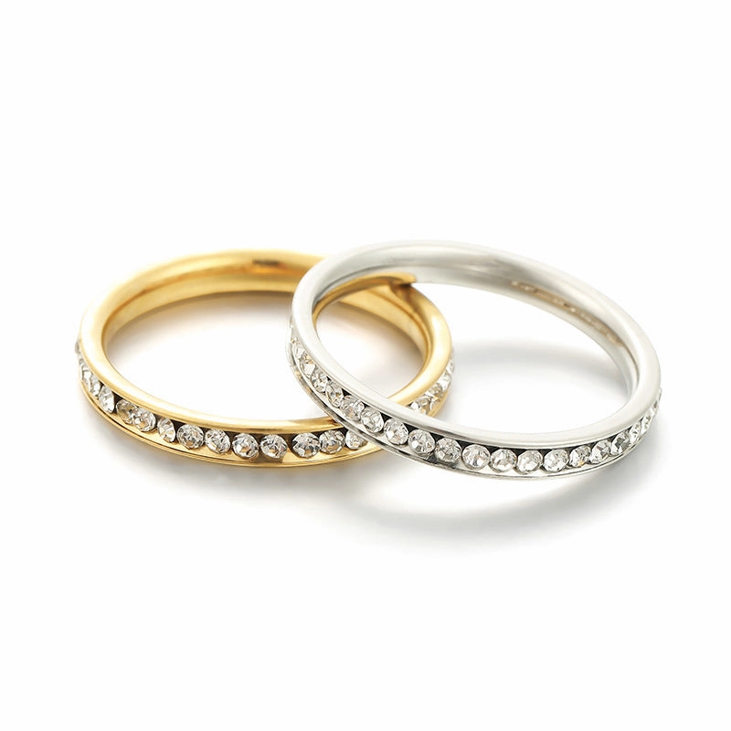 Wholesale Titanium Steel Diamond Ring