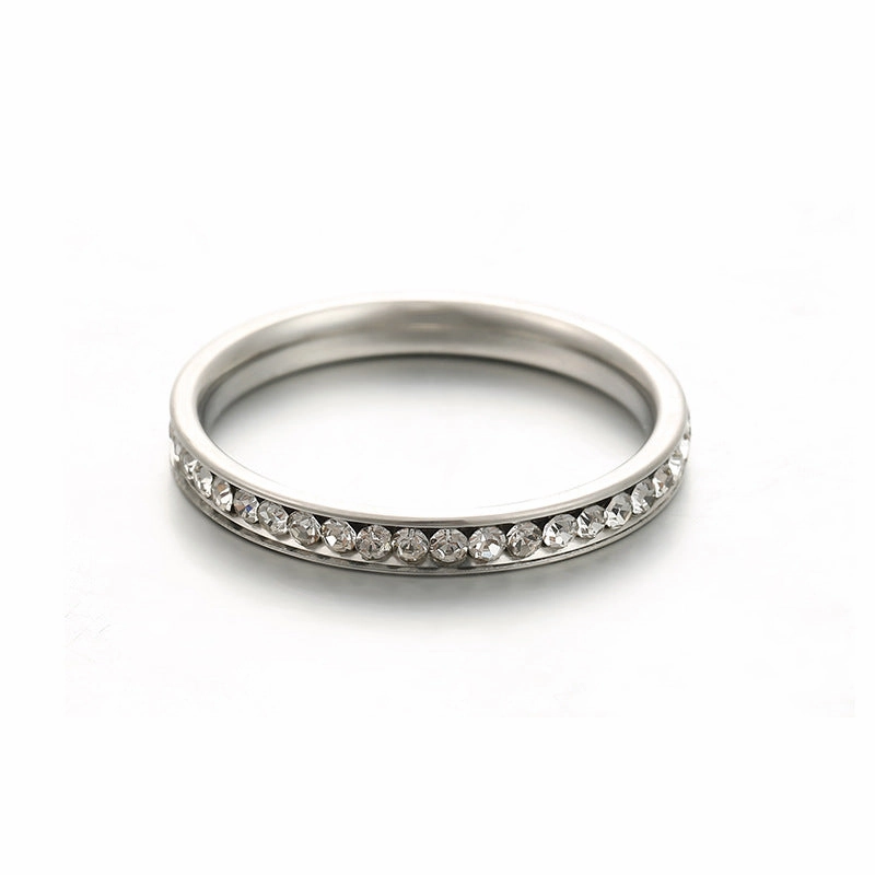 Wholesale Titanium Steel Diamond Ring