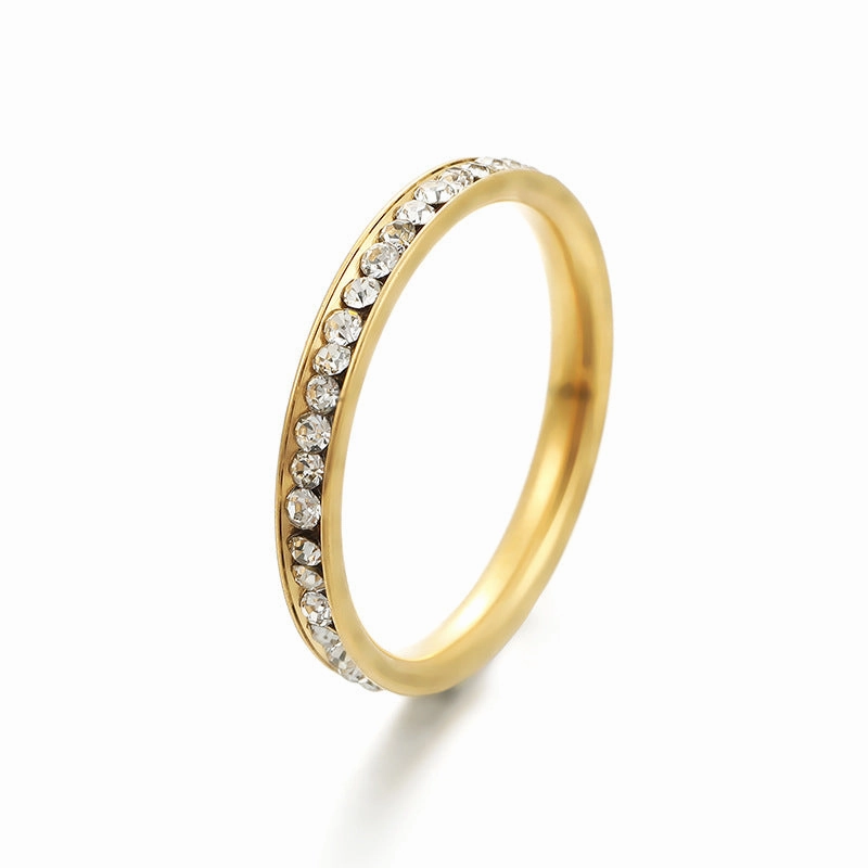 Wholesale Titanium Steel Diamond Ring