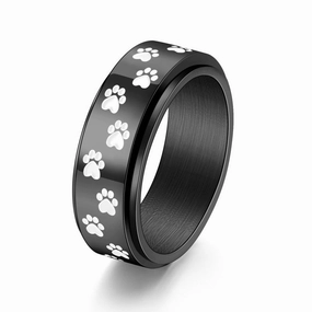 Wholesale Titanium Steel Dog Paw Ring for Men