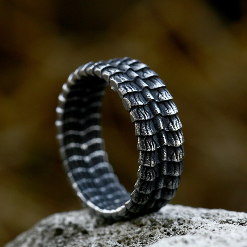 Wholesale Titanium Steel Dragon Scale Rings