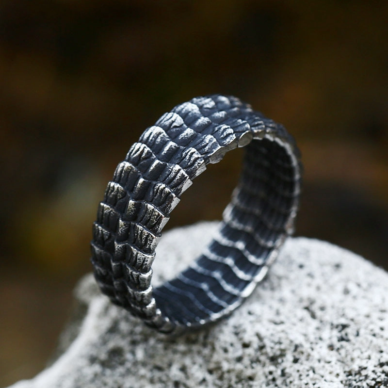 Wholesale Titanium Steel Dragon Scale Rings