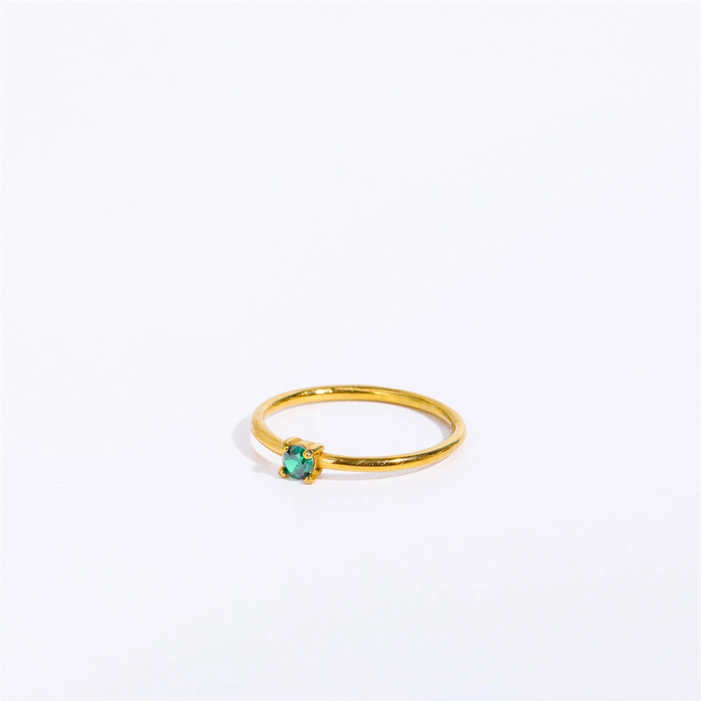 Wholesale Titanium Steel Electroplated 18k Real Gold Adjustable Ring