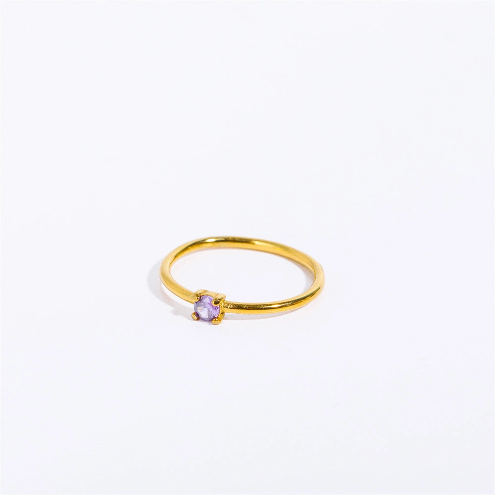 Wholesale Titanium Steel Electroplated 18k Real Gold Adjustable Ring