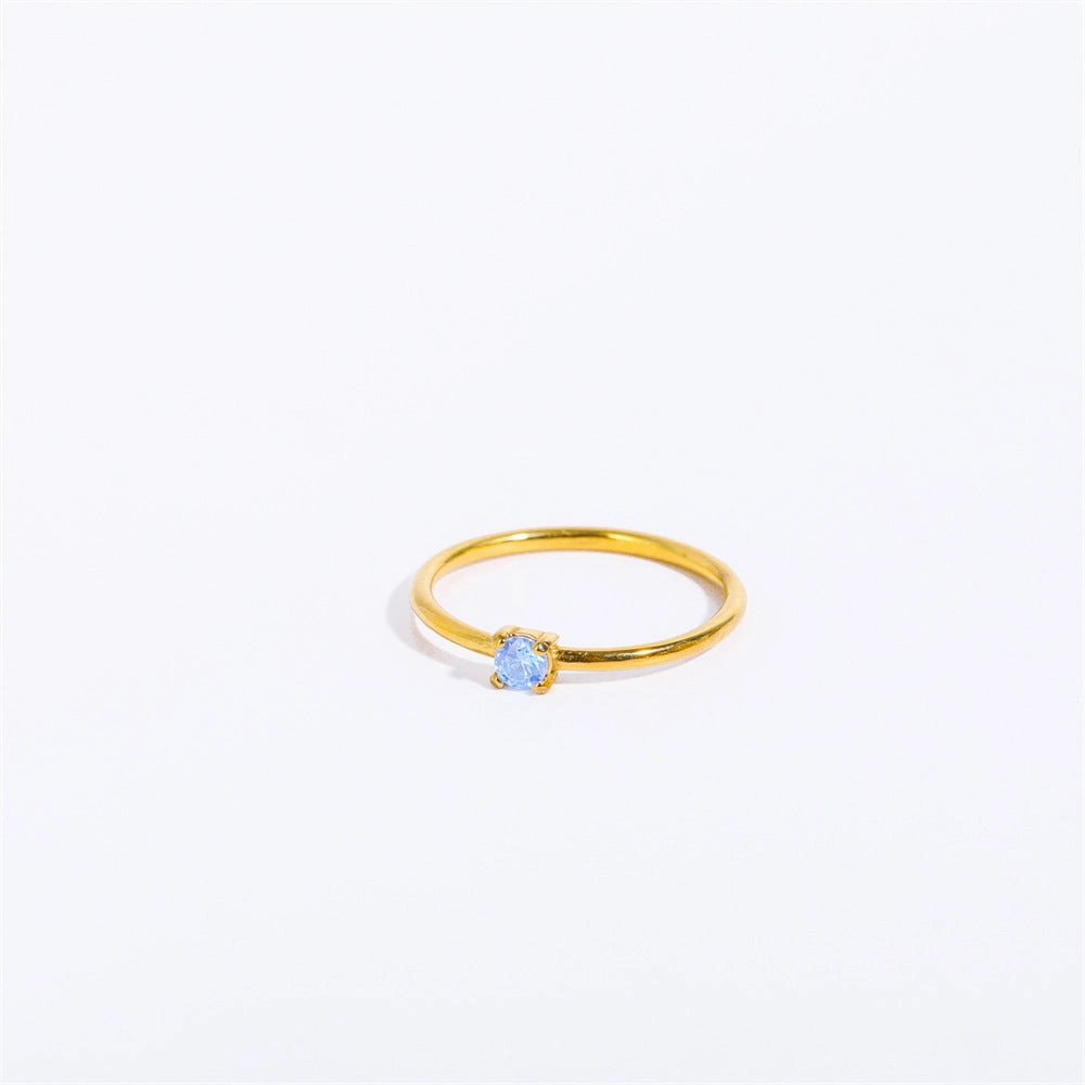Wholesale Titanium Steel Electroplated 18k Real Gold Adjustable Ring