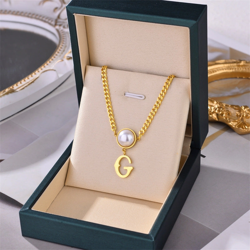 Wholesale Titanium Steel Fast Color White Necklaces