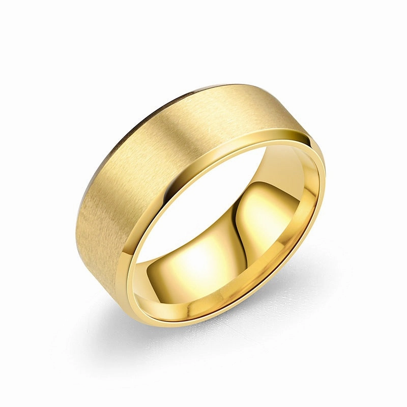 Wholesale Titanium Steel Frosted Ring