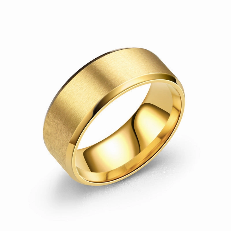 Wholesale Titanium Steel Frosted Ring