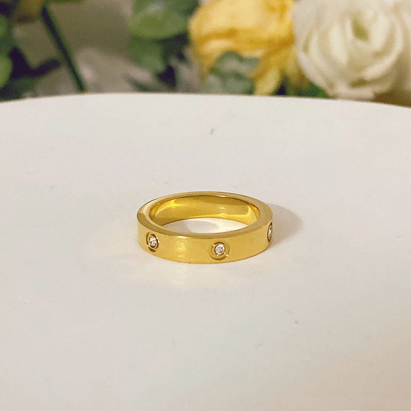 Wholesale Titanium Steel Gold Ring