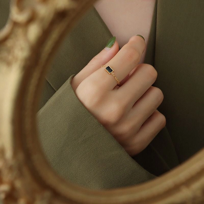 Wholesale Titanium Steel Green Zircon Pulling Rings