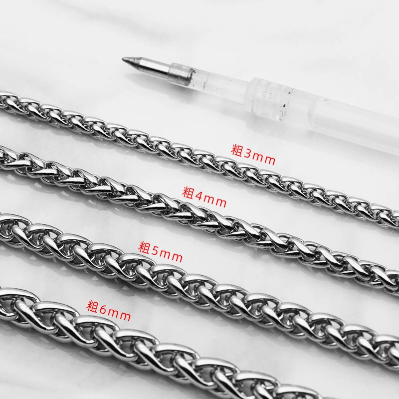 Wholesale Titanium Steel Keel Chain Flower Basket Chain Stainless Steel Necklaces