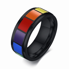Wholesale Titanium Steel LGBT Ring