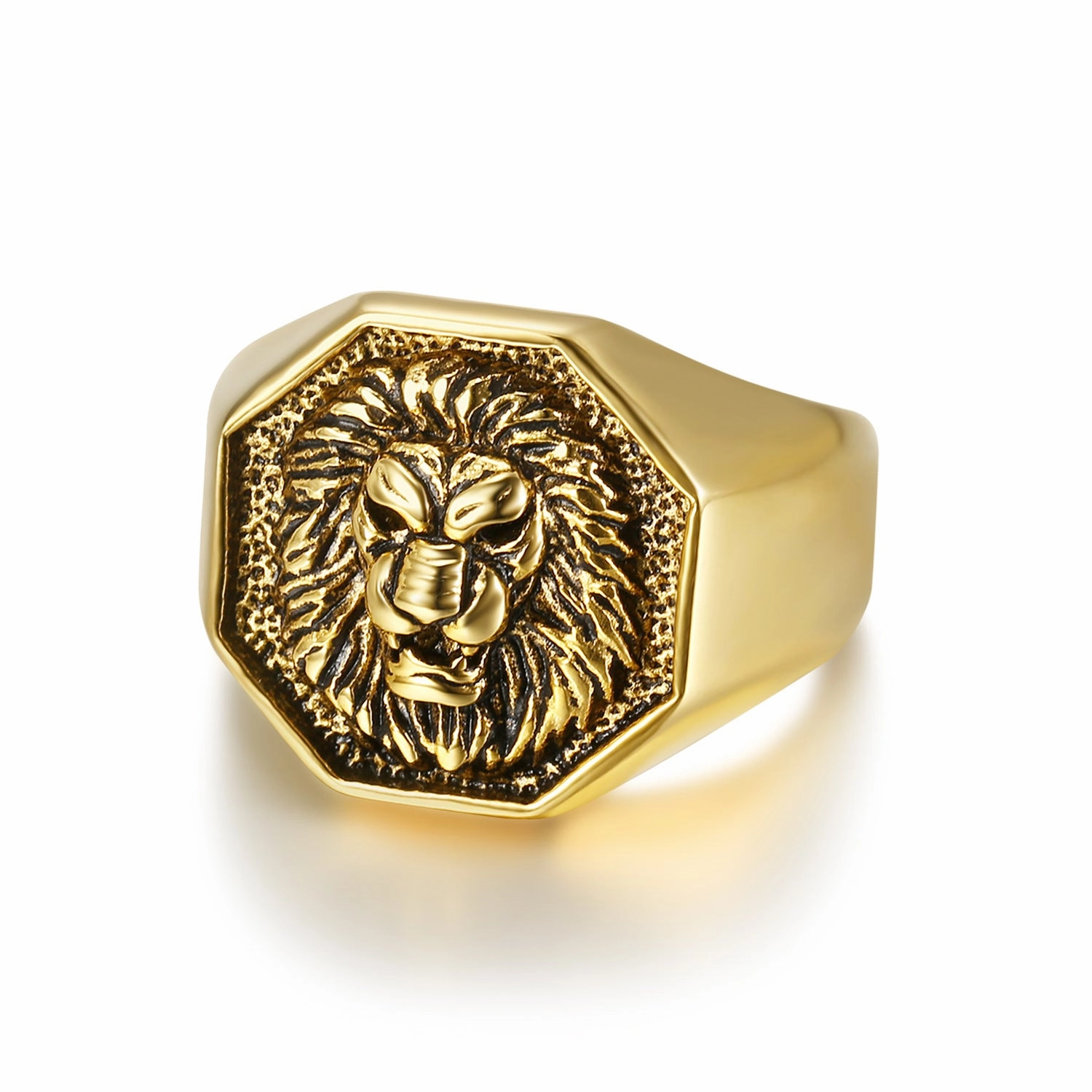 Wholesale Titanium Steel Lion Head Ring